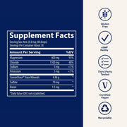 Supplement Facts Image: Trace Minerals Mega-Mag 400mg supplement facts ingredients liquid bottle 118ml