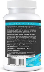 NSF Certified for Sport seal and supplement facts for high-potency omega-3.