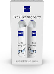 ZEISS Lens Cleaning Spray Twin Pack showing two 120ml bottles in packaging.