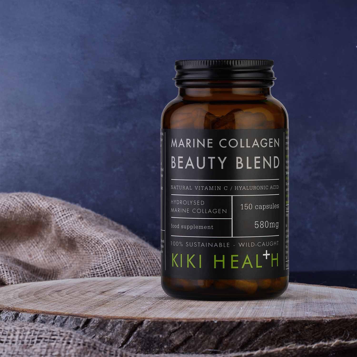 KIKI Health Marine Collagen Peptides with Vitamin C - 150 Capsules