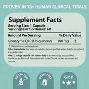 Pharma Nord Bio-Quinone Active Q10 Gold 100mg 60 capsules supplement facts and ingredients panel