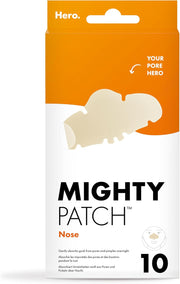 Box of Hero Mighty Patch Nose contoured hydrocolloid patches, 10 count.