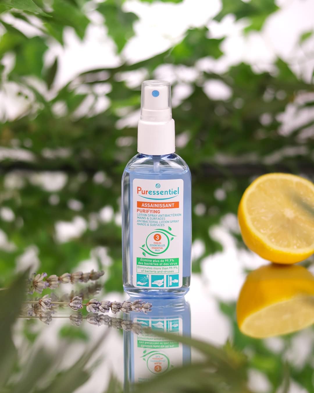 Puressentiel Natural Hand & Surface Spray with Essential Oils - 80ml