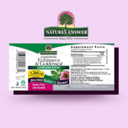 Nature’s Answer Echinacea Goldenseal liquid extract 60ml barcode on a pink background