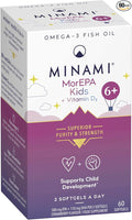Minami MorEPA Kids 6+ – EPA, DHA & Vitamin D3, Strawberry – 60 Softgels