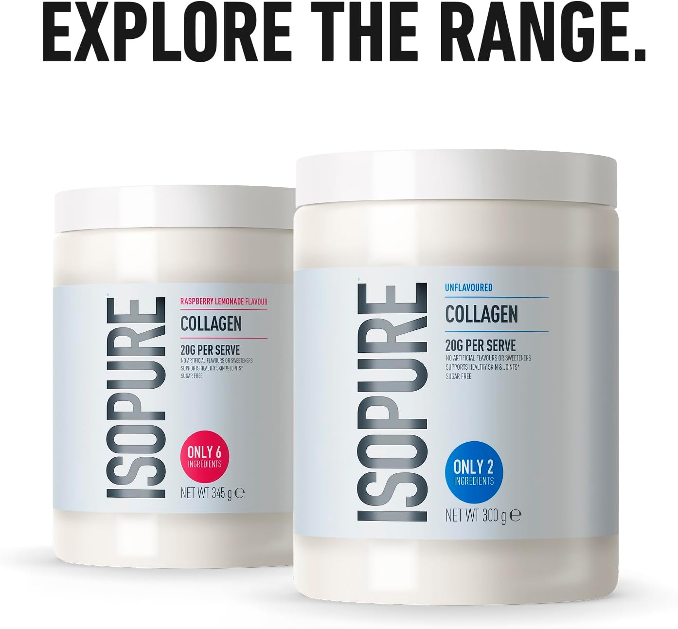 Isopure Unflavoured Collagen Powder 20g per Serve - 300g other variant.