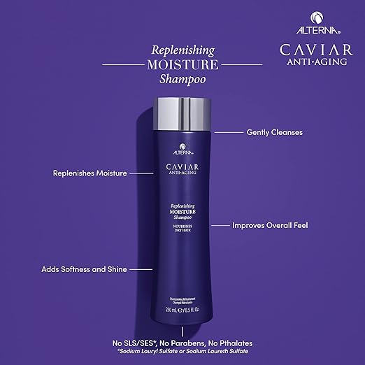 Alterna CAVIAR Replenishing Moisture Shampoo for Dry Hair - Sulfate Free 250mL