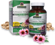 Nature’s Answer Echinacea and Astragalus vegetarian capsules 90 count bottle & box front view