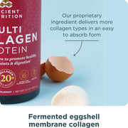 Ancient Nutrition Multi Collagen Protein Powder 404g supplement facts and ingredients panel