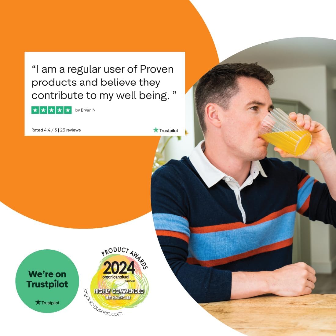How to Use Image: ProVen Urgent-C probiotic sachets 30 pack mixing drink in glass