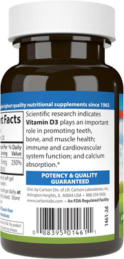 arcode image: Carlson Vitamin D3 2000 IU bottle barcode softgels 120 count