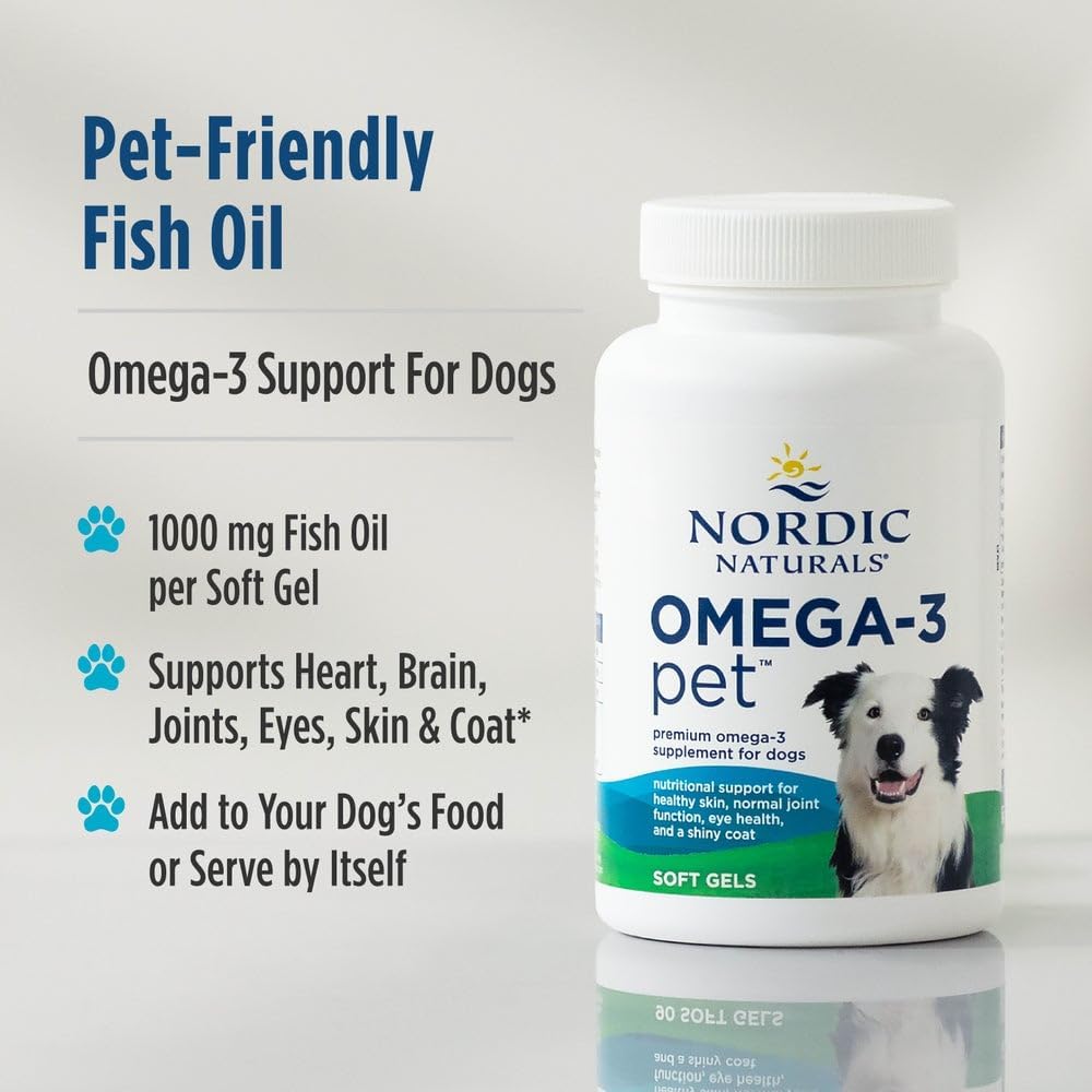 Nordic Naturals Omega-3 Pet Softgels for Dogs - Unflavoured Fish Oil
