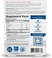 supplement facts for Nordic Naturals Biotin and Borage Oil gummies.