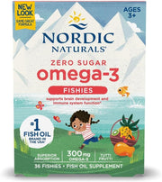 Nordic Naturals Omega-3 Fishies Tutti Frutti chewable supplement for kids, 36 count box.