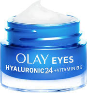 Olay Eyes Hyaluronic Acid + Vitamin B5 Eye Cream tube, 15ml.
