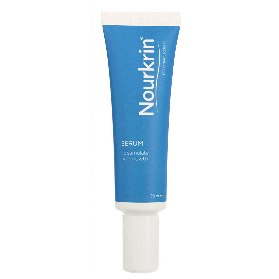 Nourkrin Scalp Care Serum dropper, 30ml, on white background.