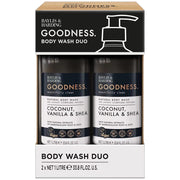 Baylis & Harding Goodness Coconut Vanilla Shea body wash 1L bottles 2 pack front packaging