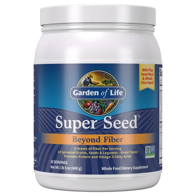 Garden of Life Super Seed Powder Beyond Fiber With Flax Seed & Whole Chia Seed.