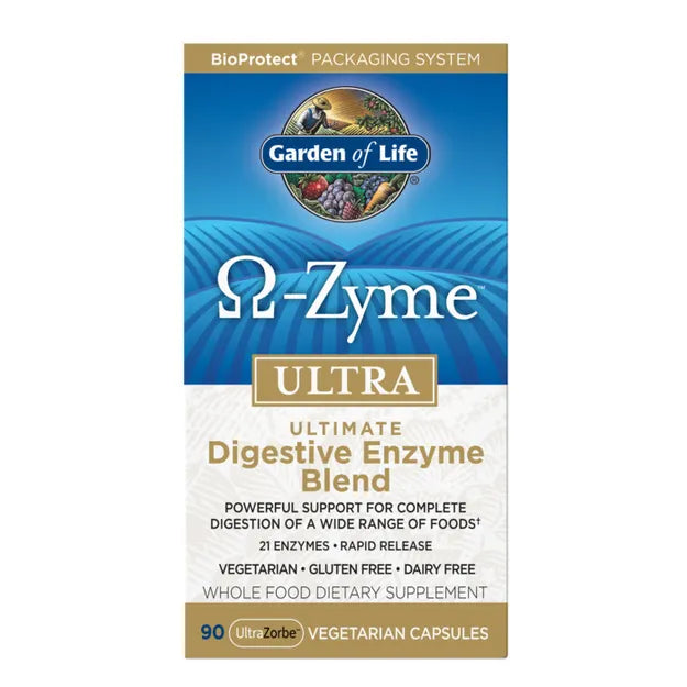 Garden of Life Omega-Zyme Ultra - 90 Capsules Ultimate Digestive Enzyme Blend