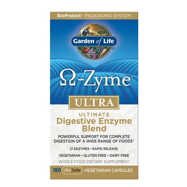 Garden of Life Omega-Zyme Ultra - 90 Capsules Ultimate Digestive Enzyme Blend