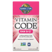 Garden of Life Vitamin Code Raw B-12 box, 30 capsules.