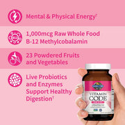 Garden of Life Vitamin Code Raw B-12, 1000mcg Methylcobalamin, 