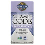 Garden of Life Vitamin Code Raw Prenatal Capsules.