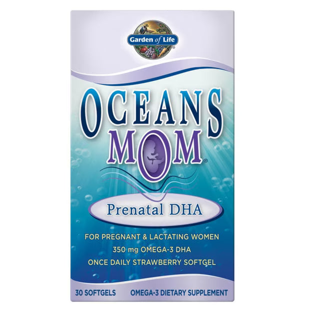 Garden of Life Oceans Mom Prenatal DHA Omega-3, Strawberry, 30 Softgels