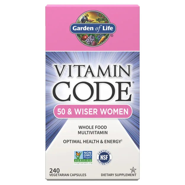 Garden of Life Vitamin Code 50 and Wiser Women's Multi Vegetarian Capsules