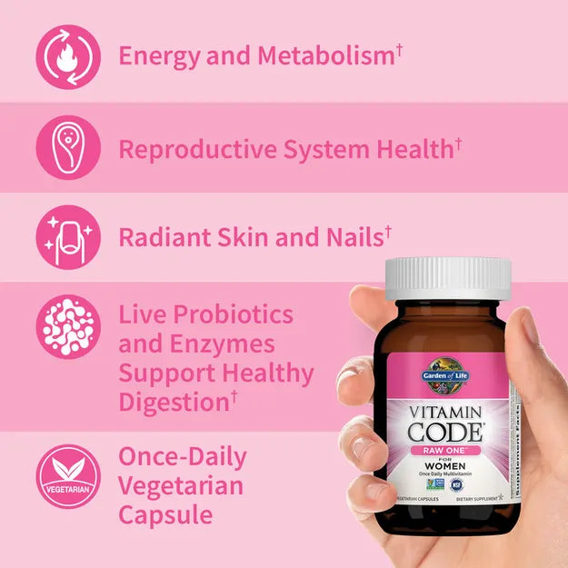 Vitamin Code Raw One for Women Multivitamin Capsules