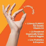 Garden of Life Vitamin Code Raw Vitamin D3 5,000 IU Capsules.