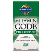 Garden of Life Vitamin Code Raw K Complex box, 60 capsules.