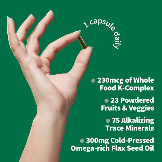 Supplement facts and ingredient list for Raw K Complex dosage