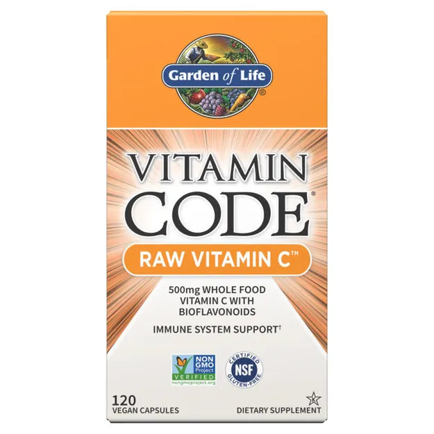 Garden of Life Vitamin Code Raw Vitamin C 500mg Veg Capsules