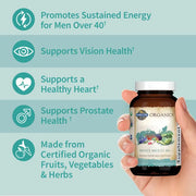 Garden Of Life mykind Organics Men's Multi 40+ Multivitamin tablets.