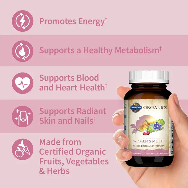 Garden of Life Organics Women's Multi Whole Food Multivitamin Tablets