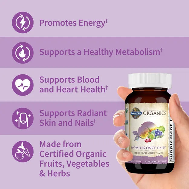 Garden of Life Organics Women's Once Daily Vegan Tablets