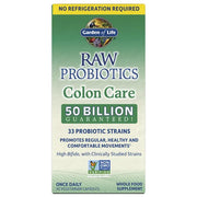 Garden of Life Raw Probiotics Colon Care Shelf-Stable 30 Capsules.