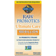 Garden of Life Raw Probiotics Ultimate Care Shelf-Stable 30 Capsules.