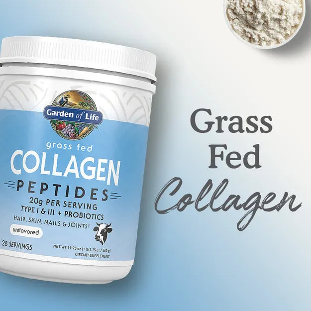 Garden of Life Grass Fed Collagen Peptides Unflavoured Powder