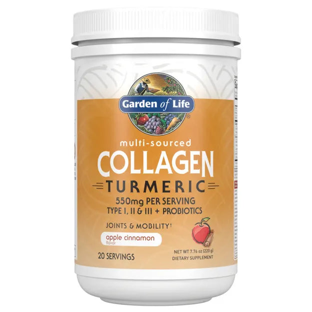 Garden of Life Apple Cinnamon Turmeric Collagen  Powder- 220g.