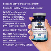 Garden of Life Dr. Formulated Prenatal DHA 550 mg plus EPA, DPA & D3 BABY'S Brain DEVELOPMENT 30 Softgels. 