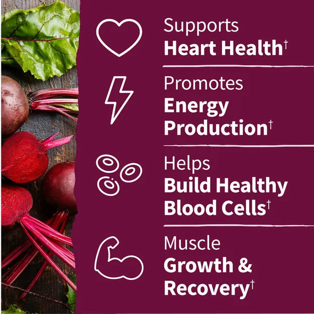 Garden of Life Beets Gummies Heart Health + Energy Raspberry 60 Fruit Gummies.