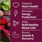 Garden of Life Beets Gummies Heart Health + Energy Raspberry 60 Fruit Gummies.