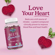 Garden of Life Beets Gummies Heart Health + Energy Raspberry 60 Fruit Gummies.