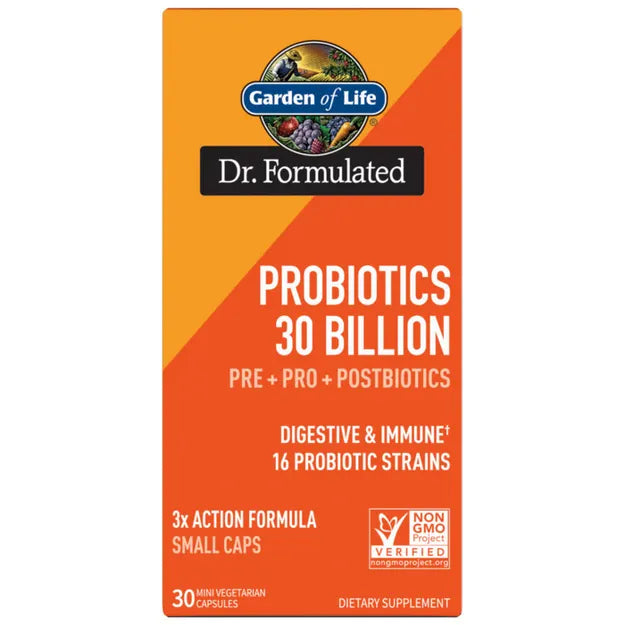 Garden of Life Dr. Formulated Probiotics 30 Billion Pre + Pro + Postbiotics 30 Capsules