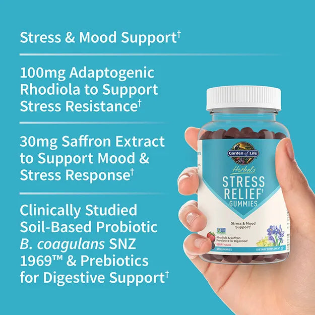 Garden of Life Herbals Stress Relief† Gummies Stress & Mood Support