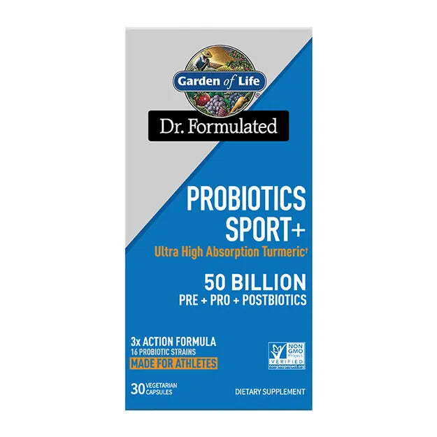Garden of Life Dr. Formulated 50 Billion Pre + Pro + Postbiotics Sport Probiotic 30 Veg Capsules