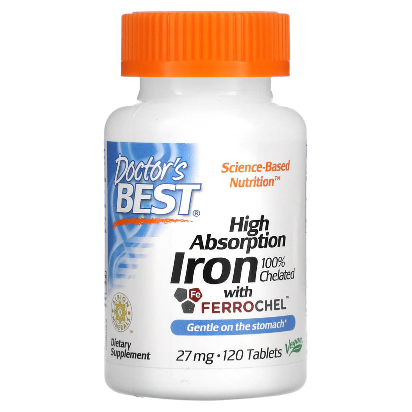 DOCTOR'S BEST High Absorption Iron with Ferrochel