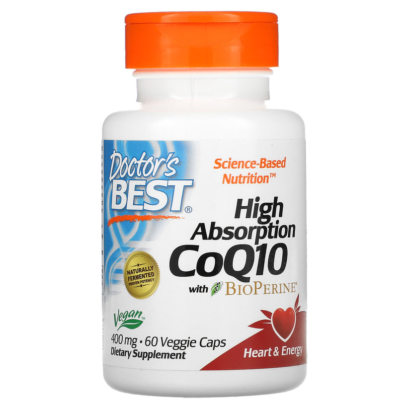 Doctor's Best, High Absorption CoQ10 with BioPerine, 100 mg, 120 Veggie Caps